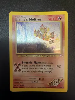 Pokemon TCG Blaine's Moltres Gym Heroes Holo Card 1/132 - Image 1