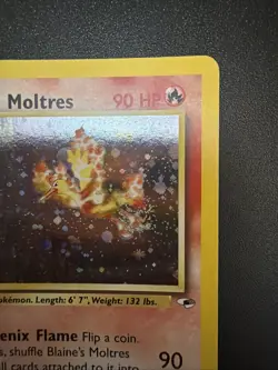 Pokemon TCG Blaine's Moltres Gym Heroes Holo Card 1/132 - Image 2