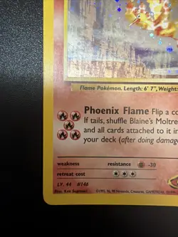 Pokemon TCG Blaine's Moltres Gym Heroes Holo Card 1/132 - Image 4