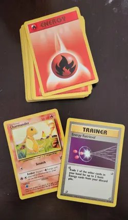 Pokemon 1999 WOTC Zap Theme Deck Box + Charmander Vintage Base Set Cards! - Image 2