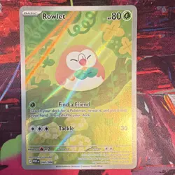 Nintendo Rowlet 090/088 Prismatic Evolutions Reverse Holo Common English 80 HP - Image 1