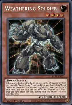 1st ed Weathering Soldier secret rare BLAR-EN005 Yugioh - Image 1