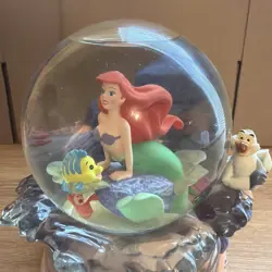 VTG Disney Musical Snowglobe The Little Mermaid "Under the Sea" Works - Image 2