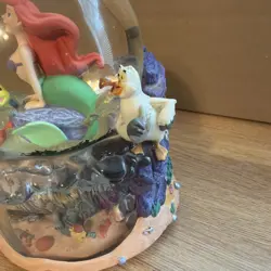 VTG Disney Musical Snowglobe The Little Mermaid "Under the Sea" Works - Image 3