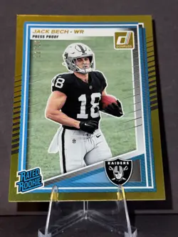 2025 Panini Donruss - Rated Rookie Jack Bech #320 Press Proof Gold /50 (RC) - Image 1