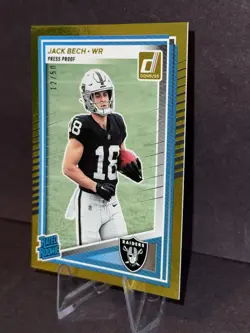 2025 Panini Donruss - Rated Rookie Jack Bech #320 Press Proof Gold /50 (RC) - Image 2