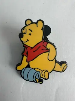 Winne the Pooh Sitting With Hunny Pot Loungefly Pin (B7) - Image 1