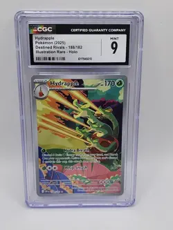 2025 Pokemon Destined Rivals Illustration Rare #188/182 Hydrapple Holo CGC 9 - Image 1
