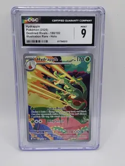 2025 Pokemon Destined Rivals Illustration Rare #188/182 Hydrapple Holo CGC 9 - Image 2