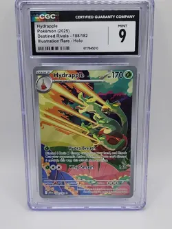 2025 Pokemon Destined Rivals Illustration Rare #188/182 Hydrapple Holo CGC 9 - Image 3