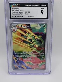 2025 Pokemon Destined Rivals Illustration Rare #188/182 Hydrapple Holo CGC 9 - Image 4