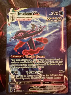 Pokemon TCG Inteleon VMAX Alternate Art Secret Holo Card 266/264 Fusion Strike - Image 1