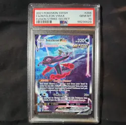 Pokemon TCG Inteleon Vmax Fusion Strike 266/264 Holo Secret Rare PSA 10 - Image 1