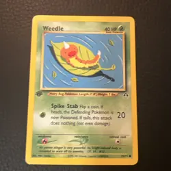 WEEDLE - 1st Edition Neo Discovery - 70/75 - Common Vintage Pokemon Card - NM * - Image 1