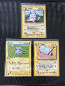 Pokemon TCG Neo Revelation Aquapolis Neo Destiny Flaaffy Lot 3 Cards English - Image 1