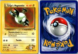 Pokemon Card - Lt. Surge's Magnemite 80/132 Gym Heroes Common Heavily Played - Image 3