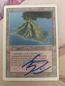 Mtg Volcanic Island Signed - Image 1