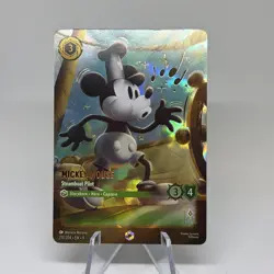 Disney Fabled Lorcana Mickey Mouse Steamboat Pilot Enchanted Foil Card 231/204 - Image 1