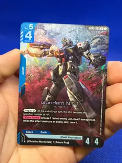 Gundam Card Game Steel Requiem Gundam NT-1 GD03-001 Legend Rare LR NM - Image 2