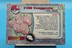 Topps Pokemon Foil Holo Card TV Animation Series 2 Blue Logo #102 Exeggcute MP+ - Image 2