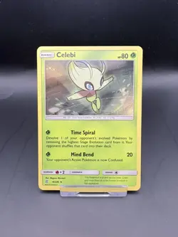 Celebi 4/236 Holo Rare Unified Minds Pokemon TCG Card Cute Grass Type - Image 1