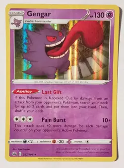 POKEMON CARD GENGAR HOLO 057/198 MODERATE PLAY 2021 - Image 1