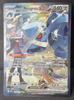 Pokemon TCG ME: Ascended Heroes SIR Steven’s Metagross EX 289/217 Card Near Mint - Image 1