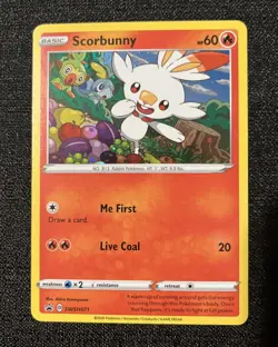 Pokemon Scorbunny (Cosmos Holo) SWSH: Sword & Shield Promo Cards SWSH071 NM TCG - Image 1