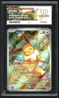Pokemon Card - ACE 10 Eevee 173 - Pokemon Center Elite Trainer Box Black Star - Image 1