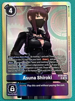 Bandai Digimon Card Game Asuna Shiroki BT25-092 BT25 Rare Foil ENG - Image 1