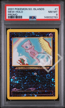 Pokemon Card Mew 1/18 Holo Southern Island Promo - PSA 8 English - Image 1