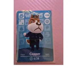 Animal Crossing Copper Character SP Holo Amiibo Card #105 Series Card Stock - Image 1