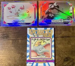 RARE 2025 Topps Disneyland 70th - DUMBO Rainbow Foil Enchanted Relic Dollar Lot - Image 1