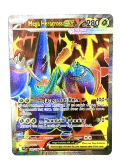 Mega Heracross ex 108/094 Ultra Rare Phantasmal Flames Pokemon Holo Near Mint - Image 1