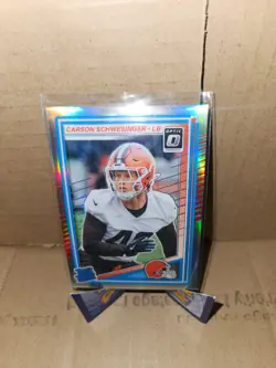 2025 Panini Donruss Optic - Rated Rookie Carson Schwesinger #217 Holo Prizm (RC) - Image 1