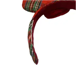 Disney Parks Red Plaid Tartan Holiday Minnie Ears Headband RARE Pre-Owned - Image 4
