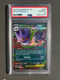 Mega Gengar ex 056/094: Phantasmal Flames Holo PSA 10 - Image 1