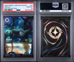 Disney Lorcana 2024 Ursula - Deceiver D23 Promos Holo #3 PSA 10 EN - Image 3