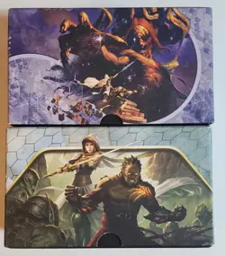 Lot of 2 MTG Magic The Gathering Empty Card Storage Bundle Boxes - Mirrodin/Nyx - Image 1