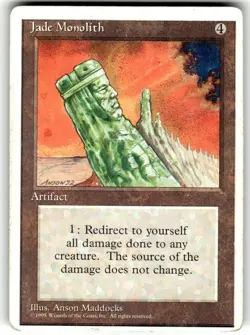 Magic: The Gathering Artifact Jade Monolith Rare Regular MTG - Image 1