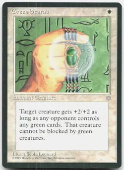 Green Scarab Moderately Played Ice Age Uncommon Magic: The Gathering - Image 1