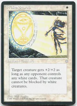 White Scarab Moderately Played Ice Age Uncommon Magic: The Gathering - Image 1
