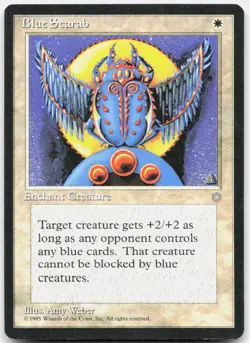 Blue Scarab Moderately Played Ice Age Uncommon Magic: The Gathering - Image 1