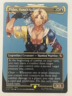 MTG Tidus, Yuna's Guardian - FIN 0205 - Borderless - NM - FREE SHIPPING - Image 1