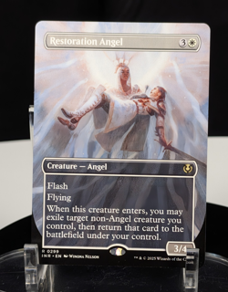 MTG Restoration Angel BORDERLESS NM Innistrad Remastered INR #0299 NonFoil Rare - Image 1