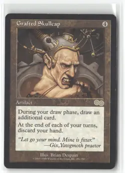 Grafted Skullcap 296 Rare Urza's Saga Magic: The Gathering Lightly Played - Image 1