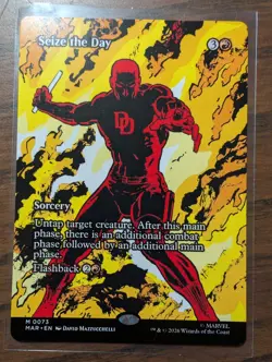 Seize the Day Borderless 73 Marvel Universe Eternal Legal Magic the Gathering NM - Image 1