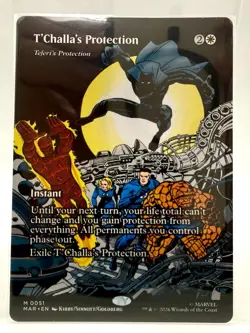MTG T'Challa's Protection, Marvel Universe Eternal-Legal Rare 0051 Full Art - Image 1