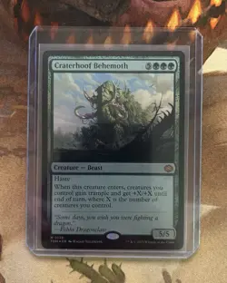 MTG Tarkir Dragonstorm Craterhoof Behemoth 0138 NM FOIL - Image 1