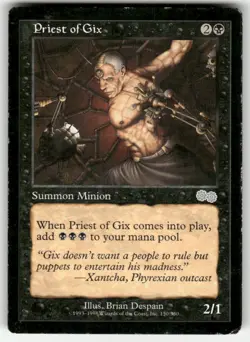 Priest of Gix 150 UC Urza's Saga NM Magic: The Gathering - Image 1